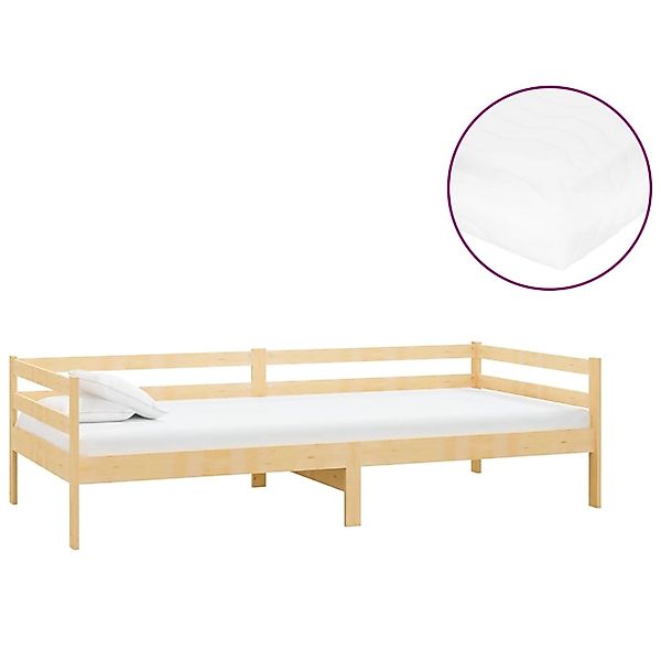 vidaXL Tagesbett mit Matratze 90x200 cm Kiefer Massivholz 3083559 günstig online kaufen