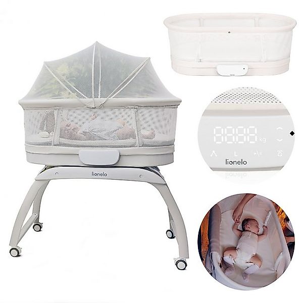 lionelo Baby-Reisebett CORAL, Kinderbett, Wiege und Babywaage/5 Schaukelstu günstig online kaufen