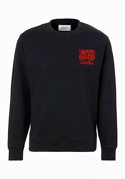 Replay Sweatshirt mit Stickerei auf der Brust günstig online kaufen