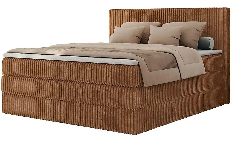 Boxspringbett mit Bettkasten Tiliano King ¦ orange ¦ Maße (cm): B: 146 H: 1 günstig online kaufen
