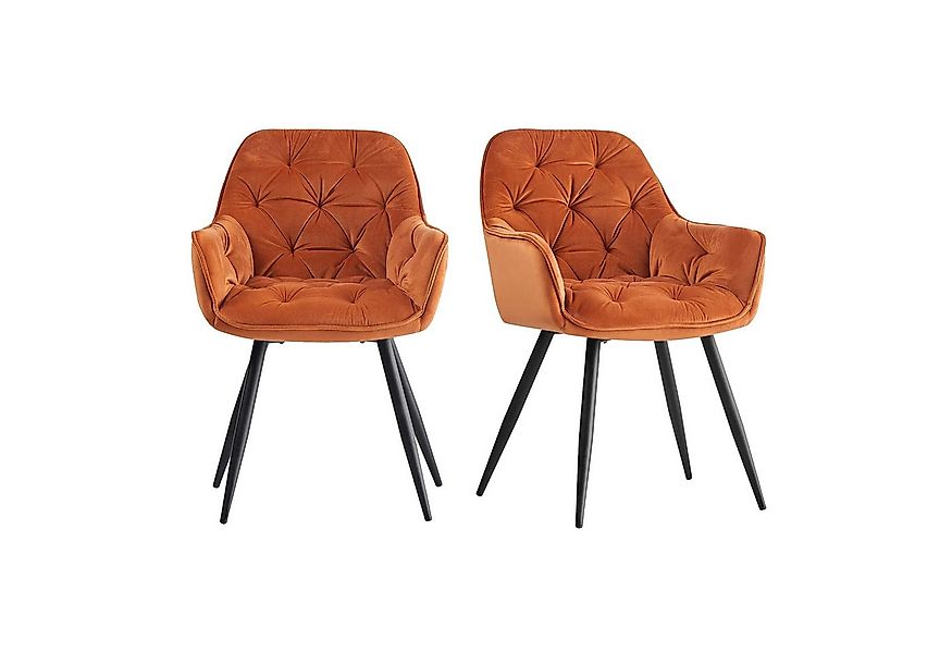 JYMTOM Esszimmerstuhl mit dickem Samtstoff gepolsterter Sitz, Armlehnen und günstig online kaufen