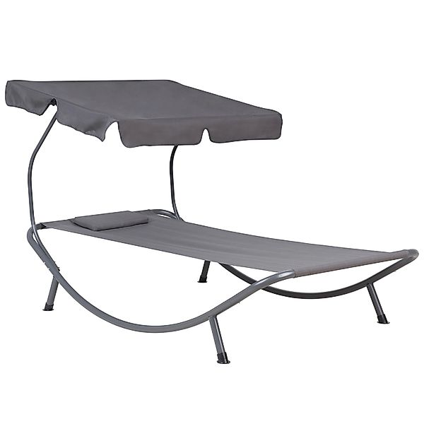 Beliani Gartenliege Grau 200x110x110 günstig online kaufen