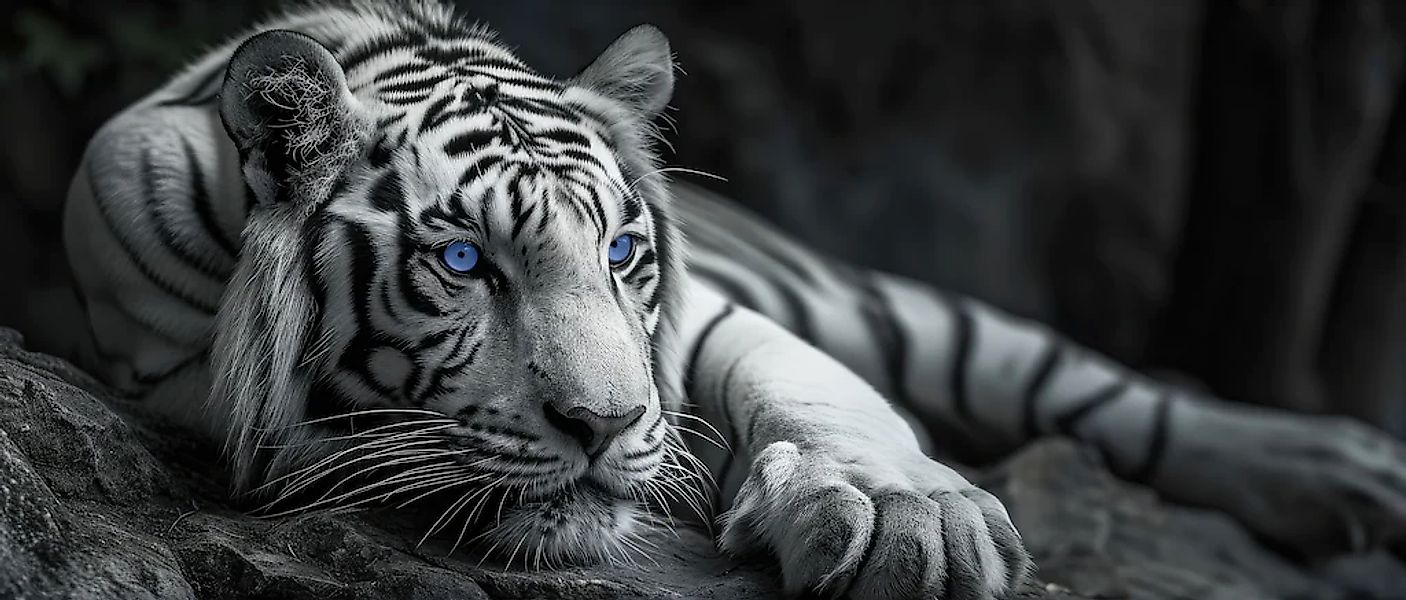 Bönninghoff Leinwandbild, Tiger-Raubkatzen-Tiere-Wildtiere, (1 St.) günstig online kaufen