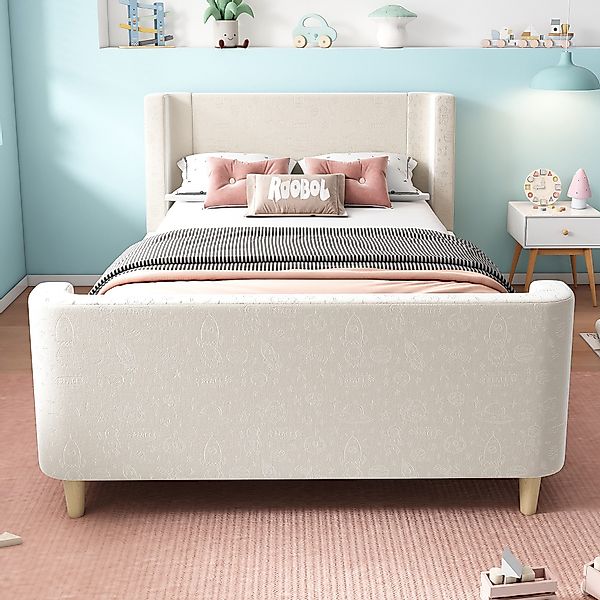 BlingBin Einzelbett (1-tlg., Kinderbett Polsterbett 90 günstig online kaufen