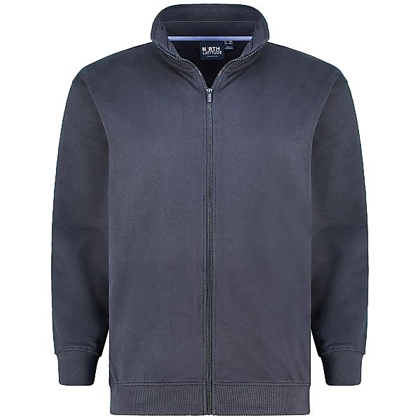 North Sweatjacke aus Baumwolle Farbe blau Größe: 5XL günstig online kaufen