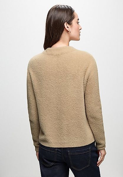 STREET ONE Stehkragenpullover aus softem Materialmix günstig online kaufen