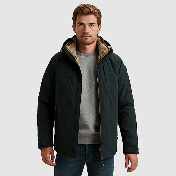 PME LEGEND Winterjacke mit Kapuze Herausnehmbares Fellimitat günstig online kaufen