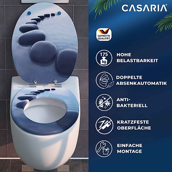 Casaria WC-Sitz, Doppelte Absenkautomatik MDF Holz günstig online kaufen