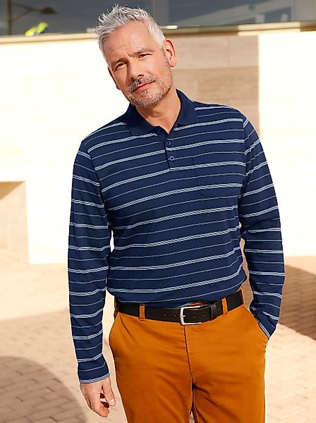 Marco Donati Poloshirt "Langarm-Poloshirt" 1 Stk. tlg. günstig online kaufen