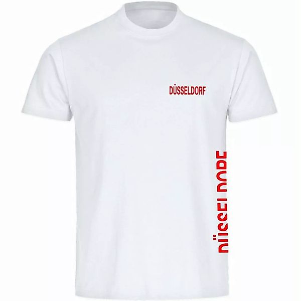multifanshop T-Shirt Herren Düsseldorf - Brust & Seite - Männer günstig online kaufen