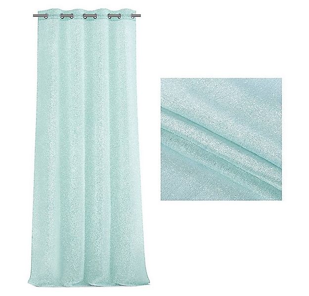 AmeliaHome Gardine Gardine Lumina mit Ösen Aufhängung 140x250 cm Hellblau Ö günstig online kaufen