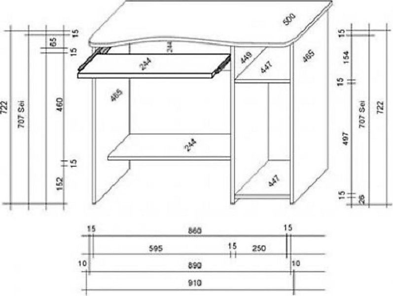 bv-vertrieb Computertisch Bürotisch sonoma Eiche Computertisch günstig online kaufen