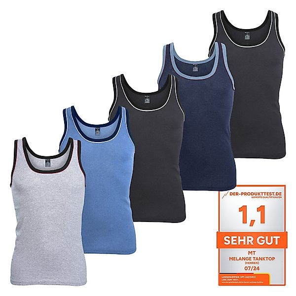 MT Unterhemd Herren Melange Tank-Top (5er günstig online kaufen