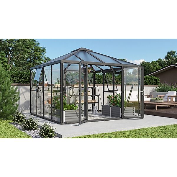 Vitavia Gewächshaus Fortuna Schwarz 10,2 m² günstig online kaufen