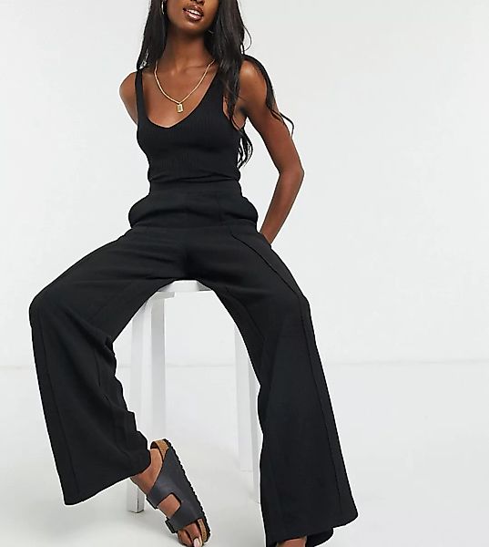 Vero Moda Tall – Schwarze Hose mit weitem Bein günstig online kaufen