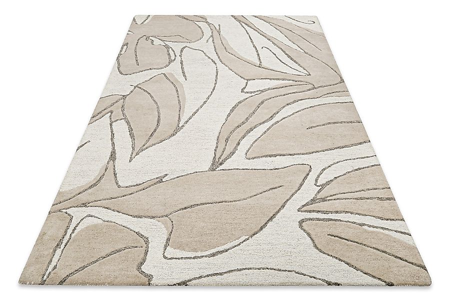 Wecon home Teppich »Tunia«, rechteckig, 10 mm Höhe, handgefertigt, floral, günstig online kaufen