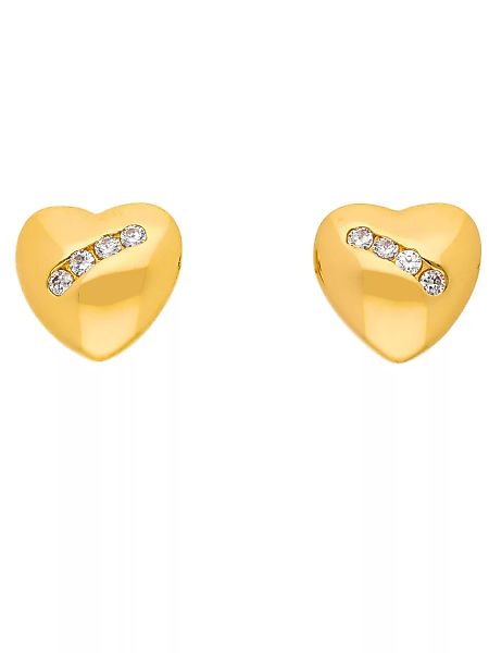 Adelia´s Paar Ohrhänger "333 Gold Ohrringe Ohrstecker Herz", mit Zirkonia G günstig online kaufen