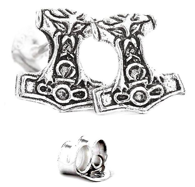 HOPLO Paar Ohrstecker Silberohrstecker Thors Hammer 925er Silber Schmuck günstig online kaufen