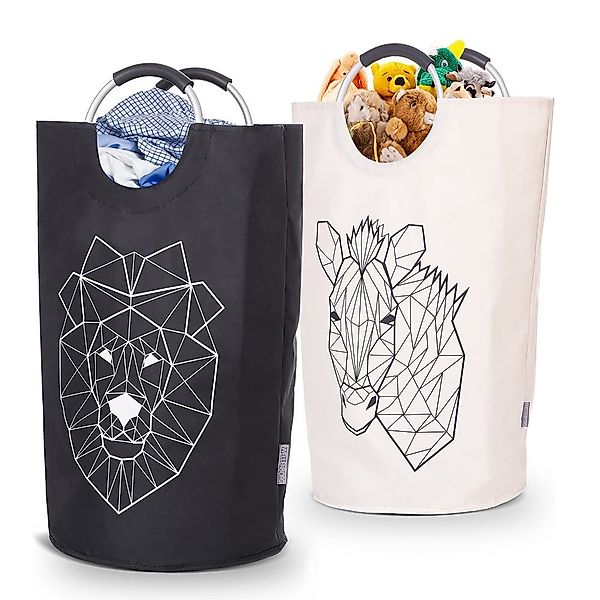 WELLENBORG Wäschekorb Wäschekörbe Laundry baskets faltbar 2er-Set (2 St), W günstig online kaufen