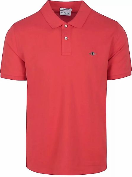 Gant Shield Regular Piqué Poloshirt Rot - Größe M günstig online kaufen