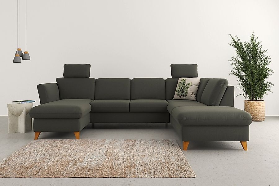 Home affaire Wohnlandschaft "Trelleborg U-Form" Federkern-Polsterung, wahlw günstig online kaufen