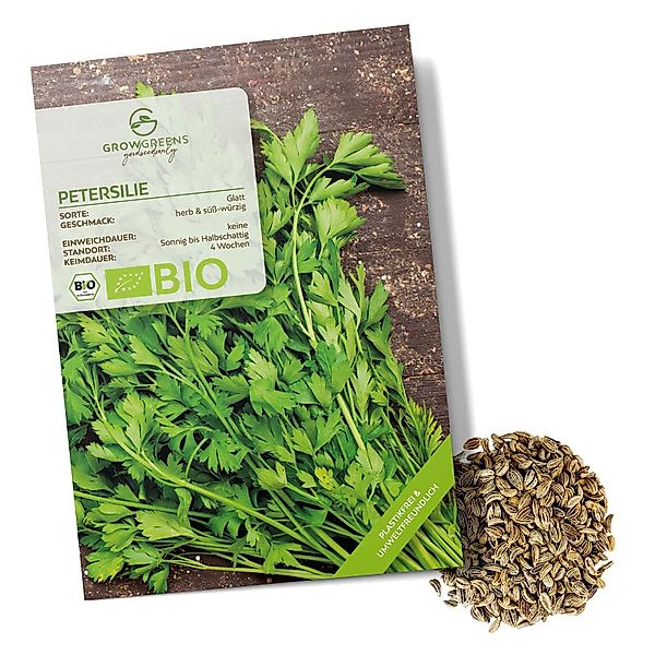 Growgreens Kräutersamen BIO Petersilie Samen glatt günstig online kaufen