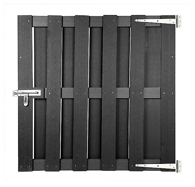 euroharry Gartenzaun WPC Gartentor mit Gleitverschluss Zauntor Zauntür Gart günstig online kaufen