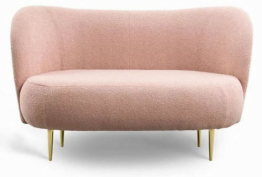 Casa Padrino Sofa Casa Padrino Luxus 2er Sofa Rosa / Gold 130 x 72 x H. 80 günstig online kaufen