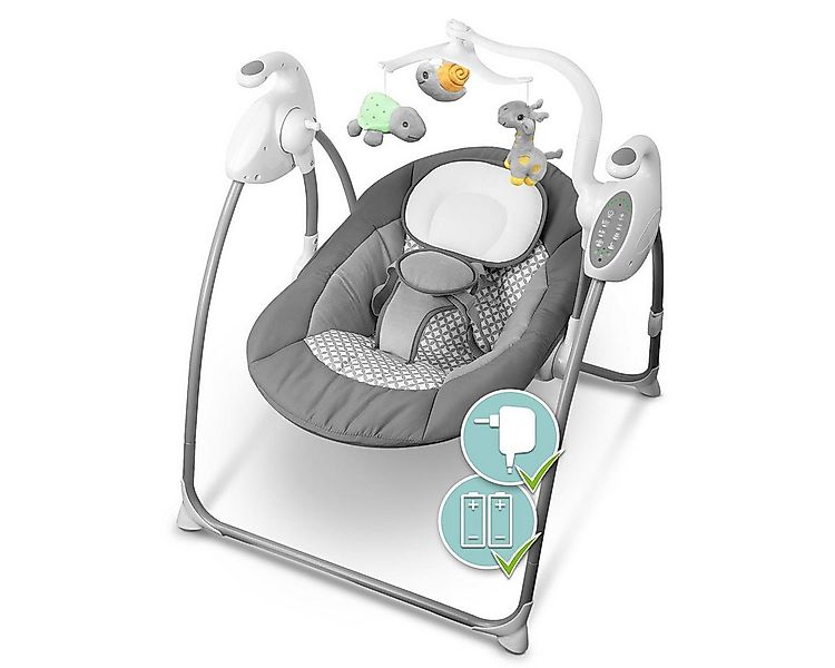 HEIMWERT Babyschaukel Babywippe mit Sound elektrisch Fernbedienung Baby Sch günstig online kaufen