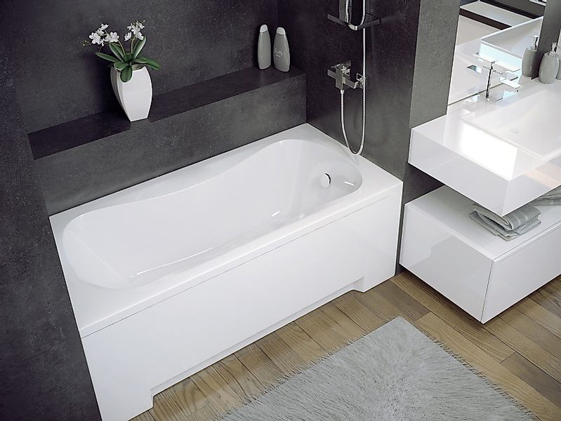 KOLMAN Badewanne Rechteck Aria 130x70, Ablaufgarnitur günstig online kaufen