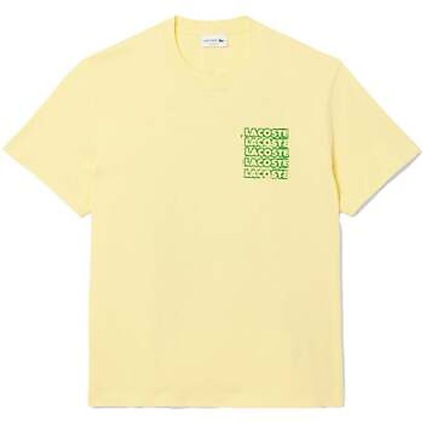 Lacoste  T-Shirts & Poloshirts Logo Graphic T-Shirt Yellow/Green günstig online kaufen