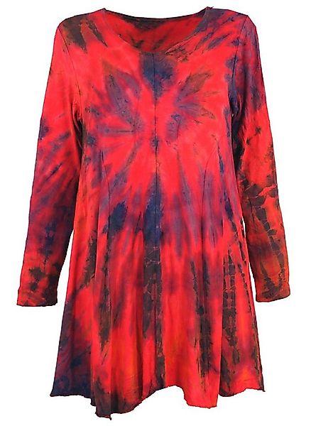 Guru-Shop Midikleid Batik Minikleid, Langarm Boho Tunika,.. alternative Bek günstig online kaufen