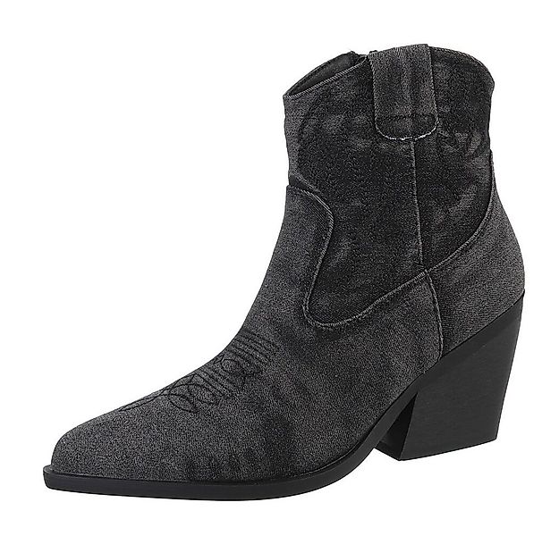 Ital-Design Damen Cowboyboots Western Westernstiefelette (88671896) Blockab günstig online kaufen
