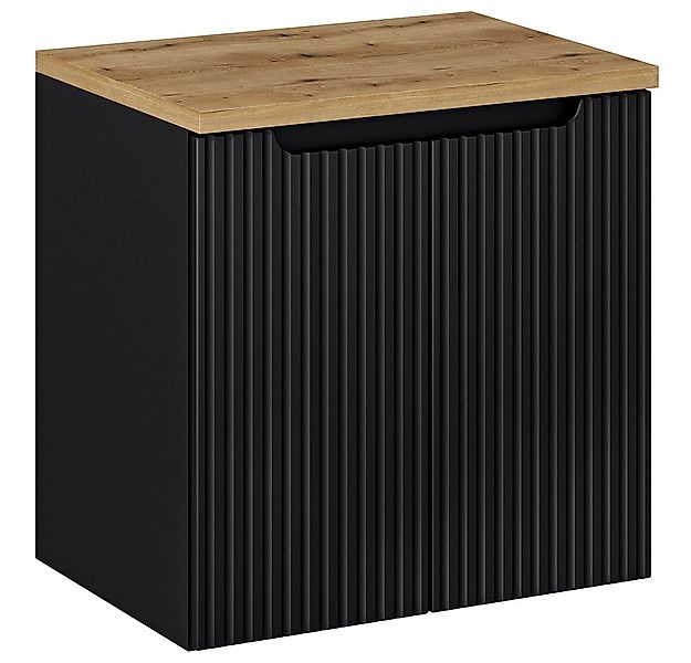 Lomadox Waschbeckenschrank NEWPORT-56-BLACK 60 cm Waschtischunterschrank 40 günstig online kaufen