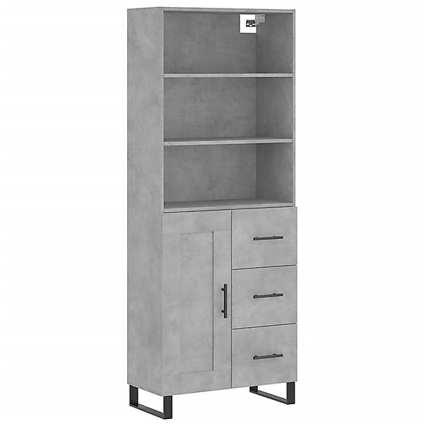 vidaXL Highboard Betongrau 69,5x34x180 cm Holzwerkstoff 3190049 günstig online kaufen