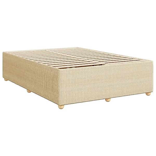 vidaXL Bettgestell ohne Matratze Creme 140x190 cm Stoff 3284940 günstig online kaufen