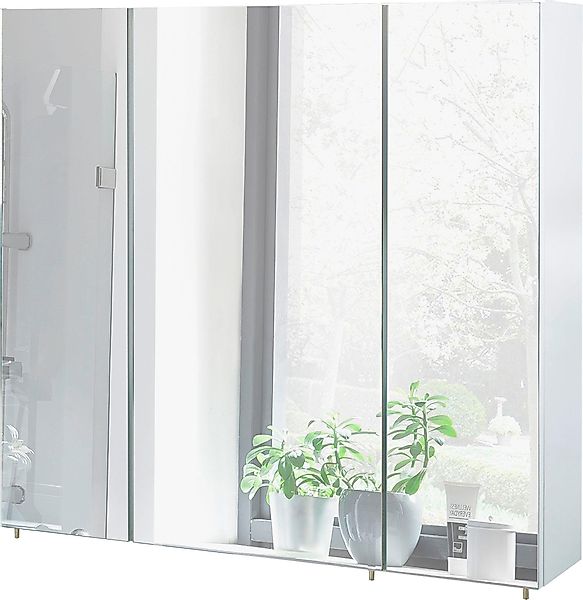 Schildmeyer Spiegelschrank "Basic", Breite 80 cm, 3-türig, Glaseinlegeböden günstig online kaufen