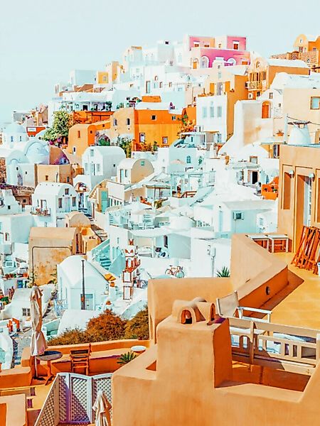 Poster / Leinwandbild - Santorini Vacay günstig online kaufen