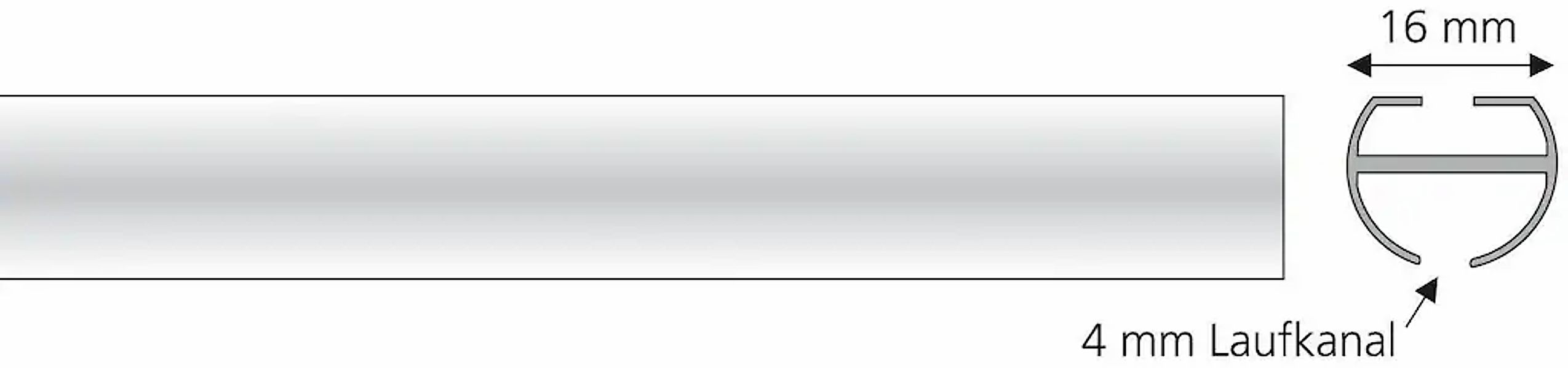 Liedeco Innenlaufprofil, Gardinenstangen, (1-St), 1-läufig im günstig online kaufen