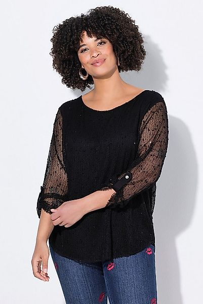 Angel of Style Druckbluse Bluse Regular Fit doppellagig Netz mit Pailletten günstig online kaufen
