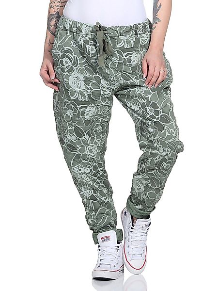 Mississhop Chinohose Trendige Jogger-Hose mit Print günstig online kaufen