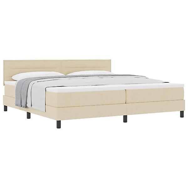 vidaXL Boxspringbett mit Matratze Creme 200 x 200 cm Stoff 3338641 günstig online kaufen