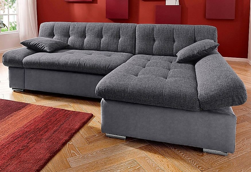 TRENDMANUFAKTUR Ecksofa »Reggae, modern und bequem, aktueller Materialmix, günstig online kaufen