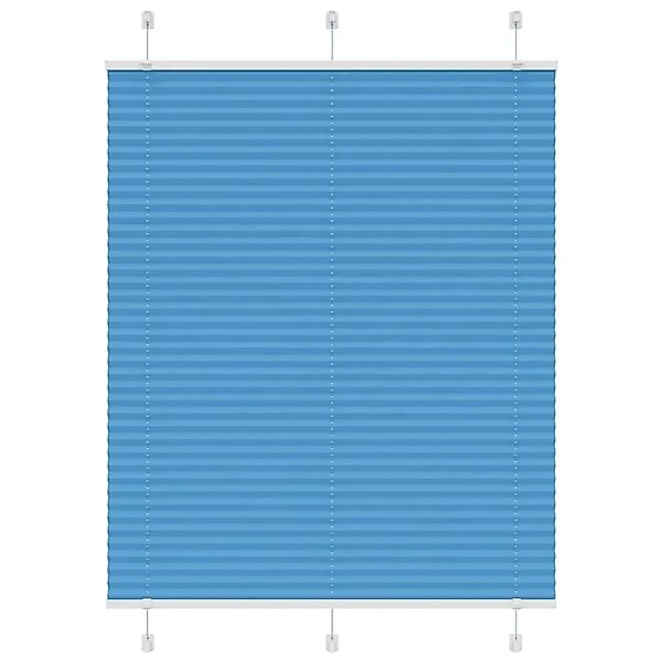 vidaXL Plissee Blau 110x100 cm Stoffbreite 109,4 cm Polyester 4015179 günstig online kaufen