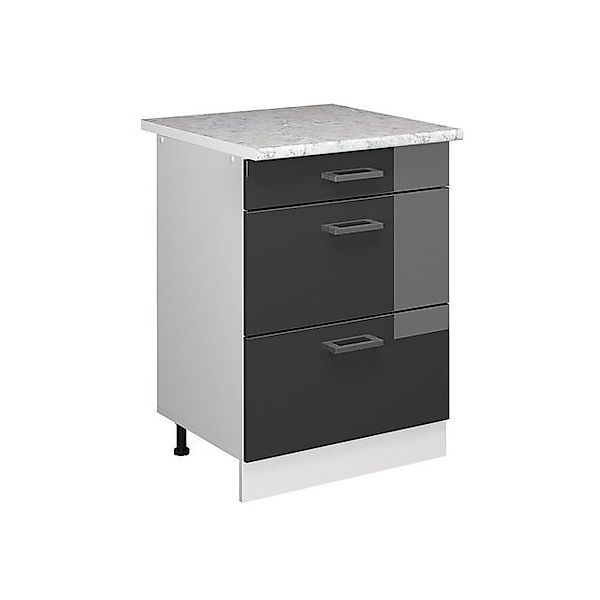 Vicco Unterschrank R-Line, Anthrazit Hochglanz/Weiß, 60cm günstig online kaufen