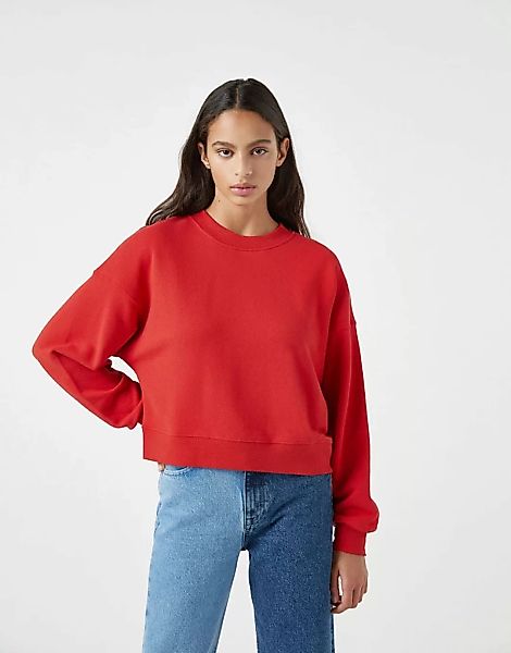 Pull&Bear – Sweatshirt in Dunkelrot günstig online kaufen