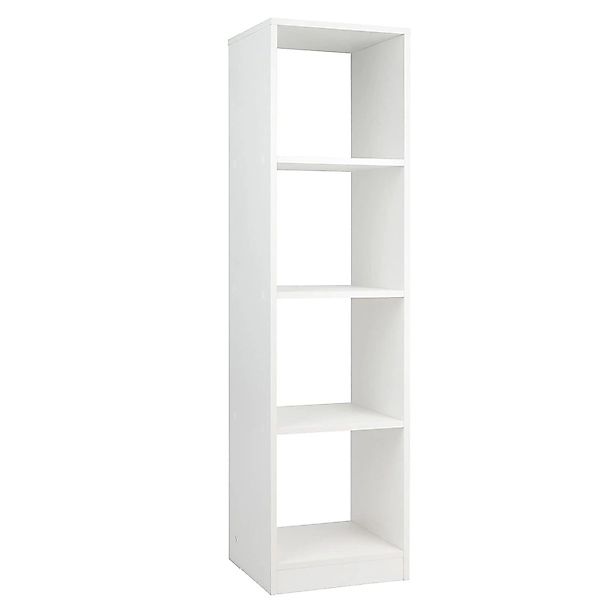 Costway Regal mit 4 Fächern Bücherregal Holz 38 x 142 x 33 cm Weiß günstig online kaufen
