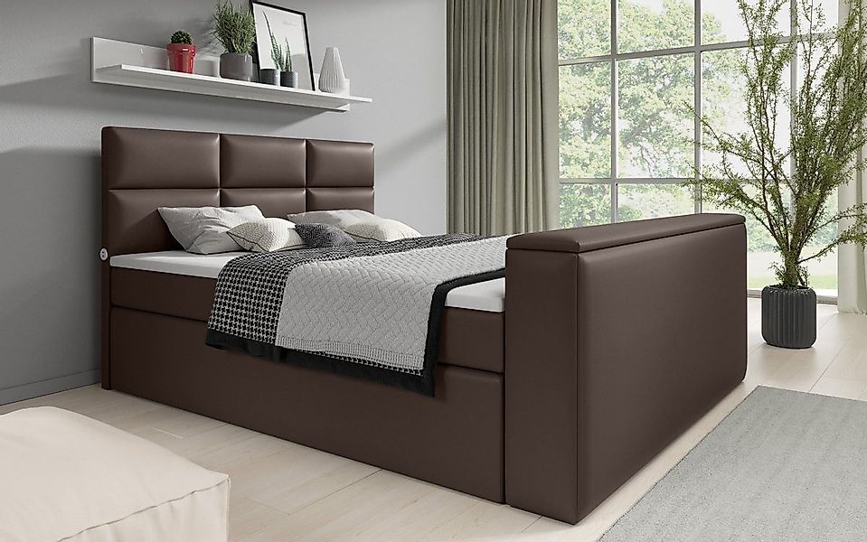 Luxusbetten24 Boxspringbett Carre, mit TV Lift, günstig online kaufen
