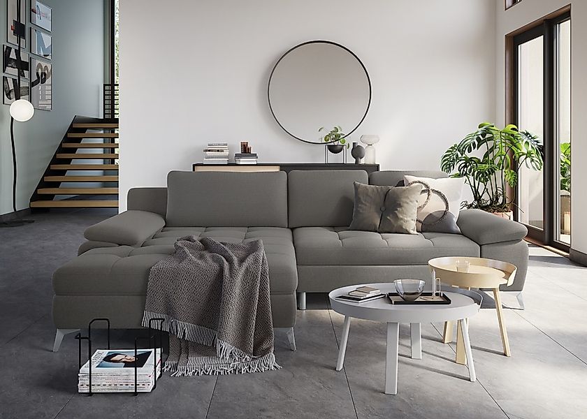 sit&more Ecksofa "Latigo L-Form", mit Mega-Recamiere, wahlweise mit Bettfun günstig online kaufen