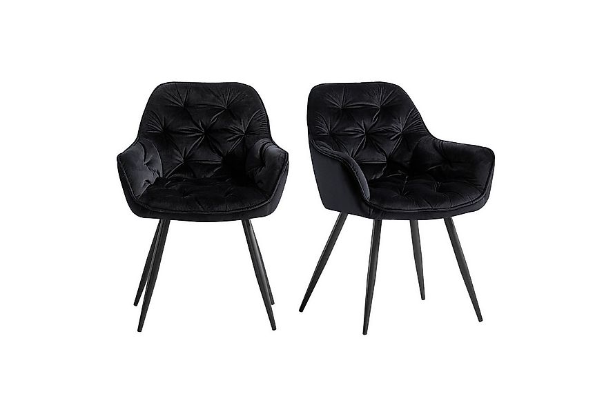 JYMTOM Esszimmerstuhl mit dickem Samtstoff gepolsterter Sitz, Armlehnen und günstig online kaufen